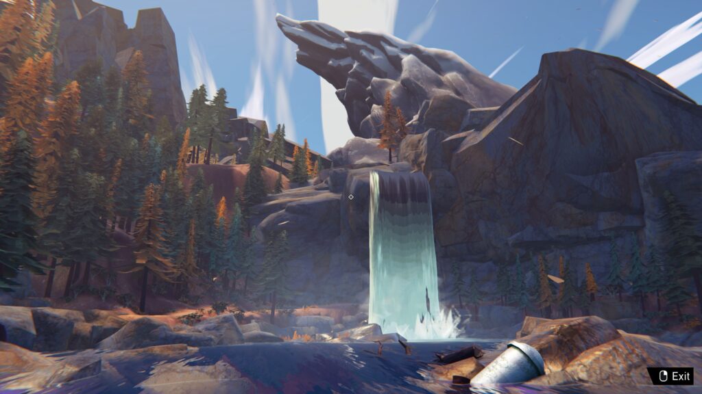 The waterfall near the border offered no respite